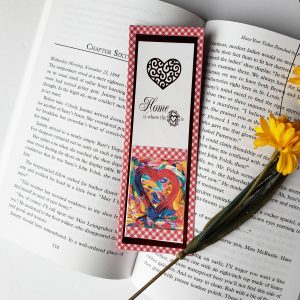 Foiled Heart Bookmark - Red