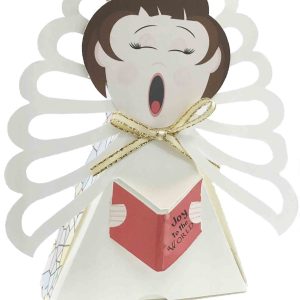 Set of 6 Holiday Favor Boxes - Angel