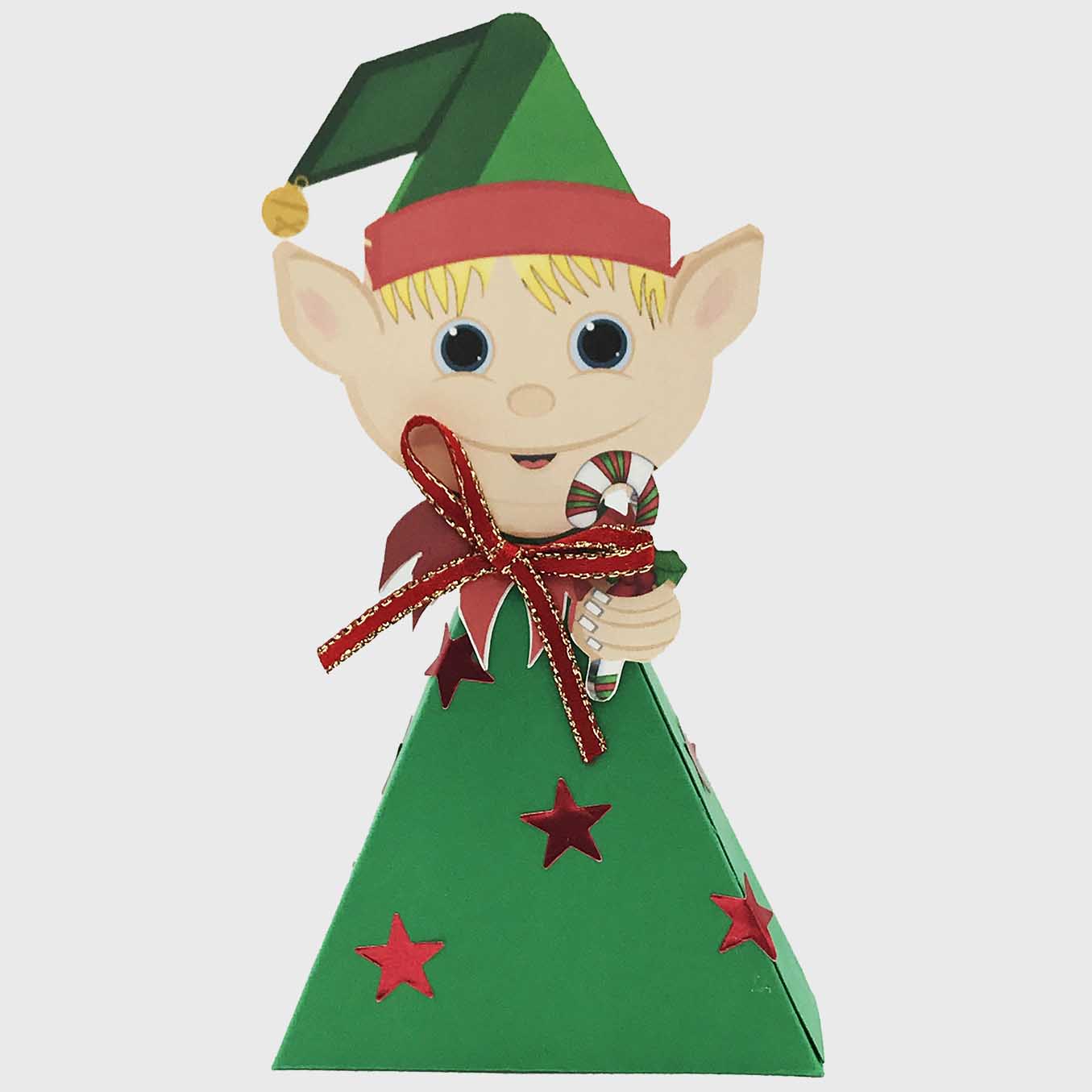 Set of 6 Christmas Favor Boxes - Santa - Image 6