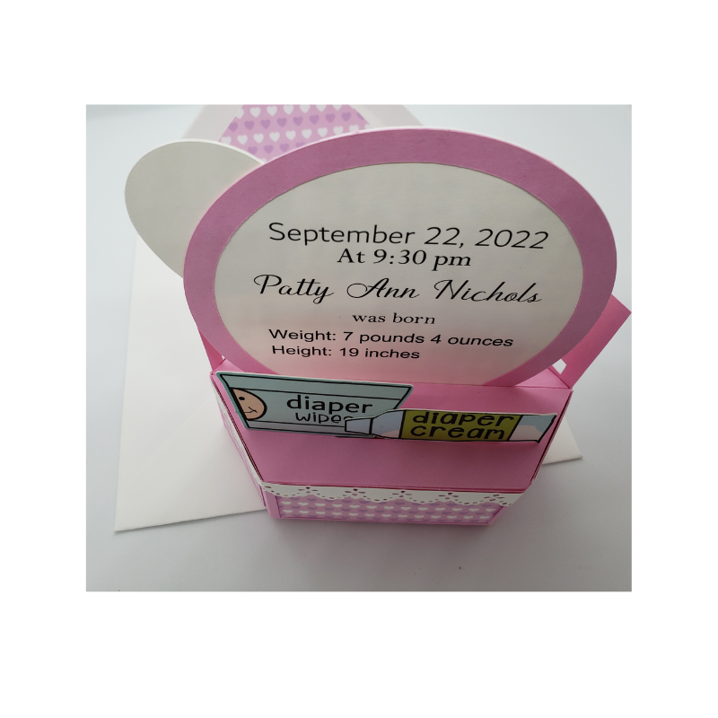 BABY GIRL BIRTH ANNOUNCEMENT - 3D POP-UP - Image 2