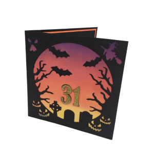GRAVEYARD SIHOUETTE GREETING CARD