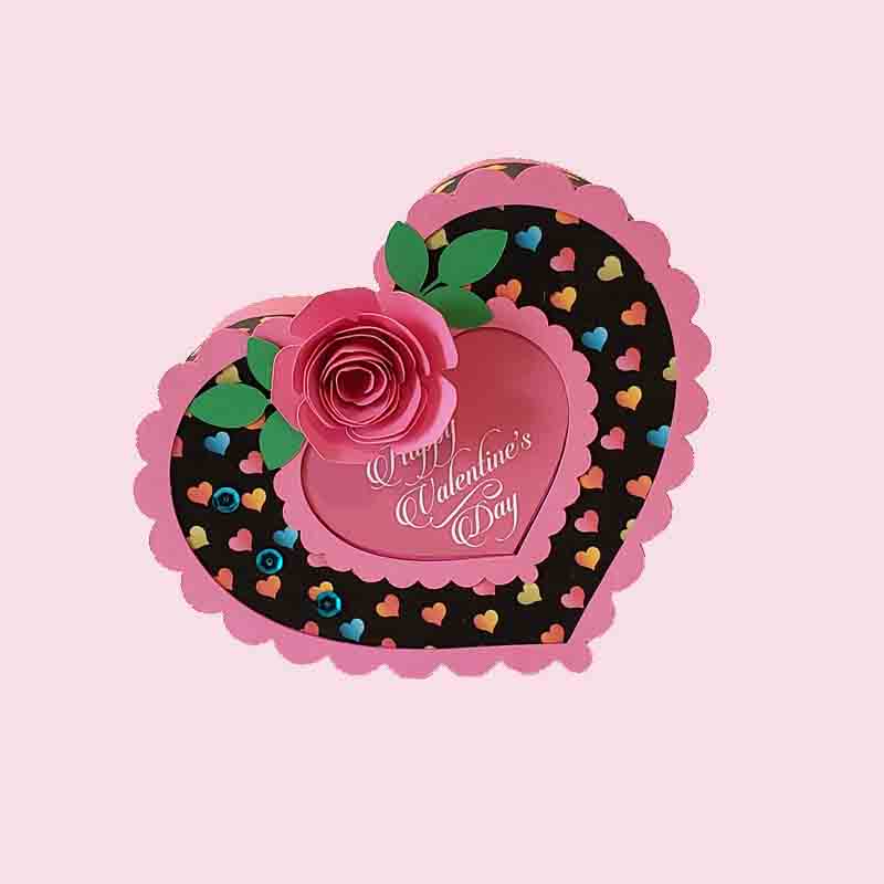 HEART GIFT BOX-MULTI-COLORED HEART BOX