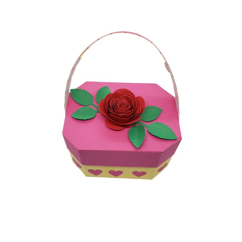 HEXAGON BOX WITH SCALLOPED HANDLE - Image 4