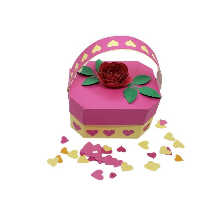 HEXAGON BOX WITH SCALLOPED HANDLE - Image 3