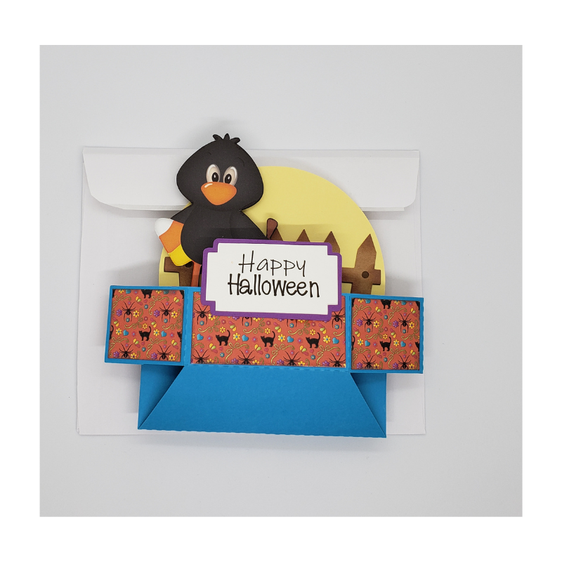 HALLOWEEN GREETING CARD-CROW-3D POP-UP - Image 5