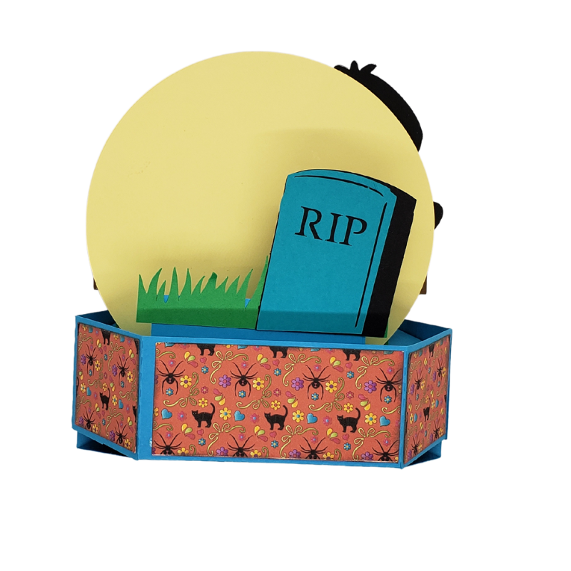 HALLOWEEN GREETING CARD-CROW-3D POP-UP - Image 2