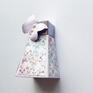 Purple Pyramid Butterfly Boxes - Set of 4