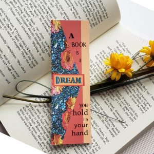 A Book Is A Dream Bookmark – Rose/Peach Set of 4