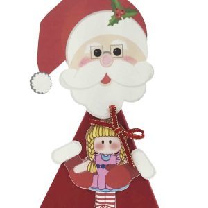 Set of 6 Christmas Favor Boxes - Santa
