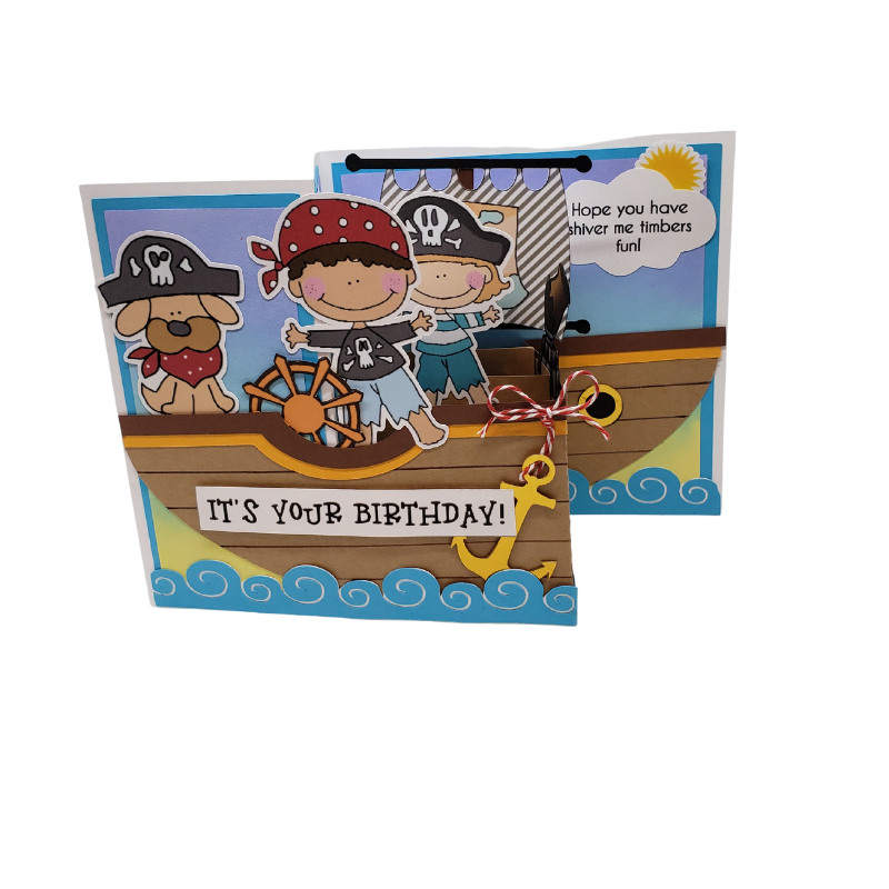 3D Pirate Birthday Card