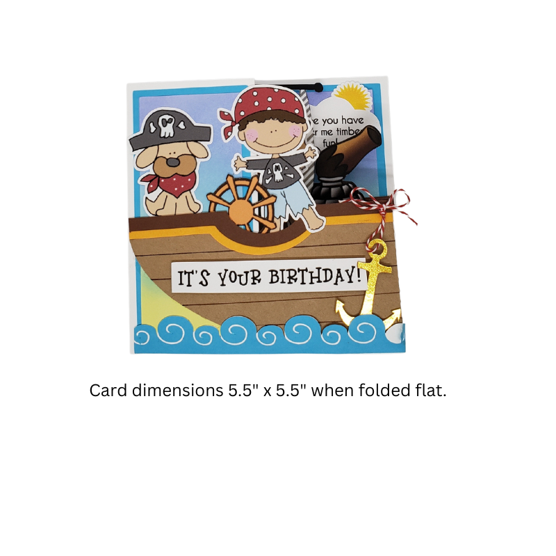 3D Pirate Birthday Card - Image 2
