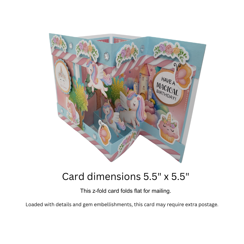 Rainbow Unicorn Birthday Card - Image 3