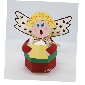 CHRISTMAS ANGEL GIFT BOX SVG FILE