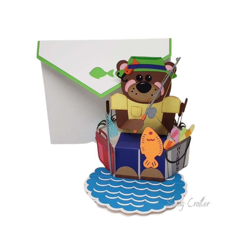 FISHING BEAR POP-UP GIFT CARD - Image 2