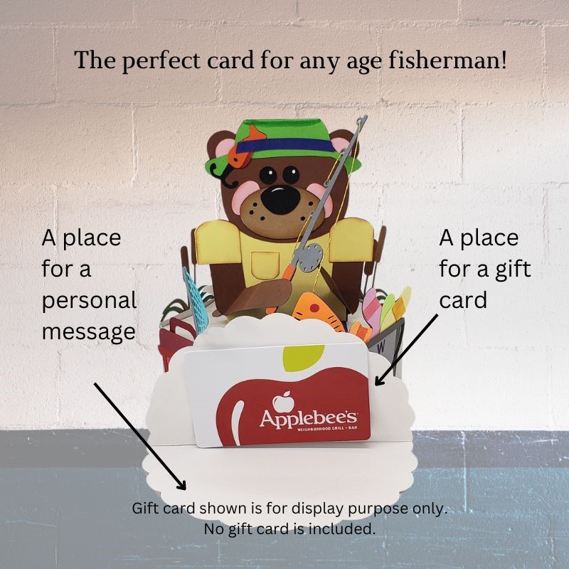 FISHING BEAR POP-UP GIFT CARD - Image 3