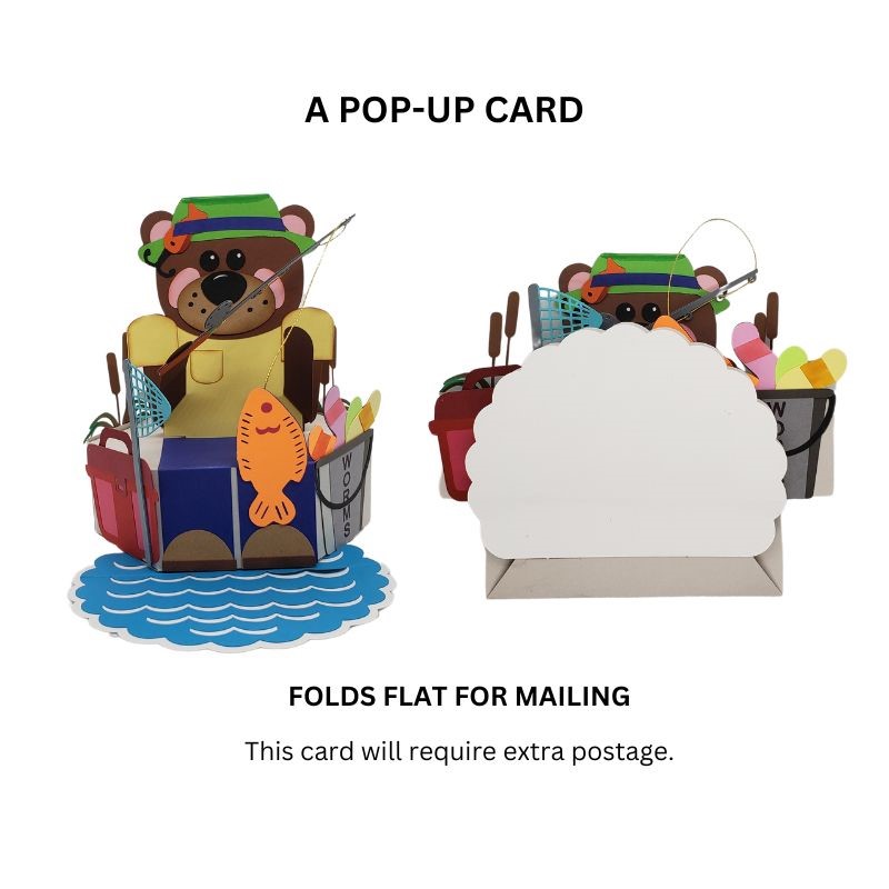 FISHING BEAR POP-UP GIFT CARD - Image 4