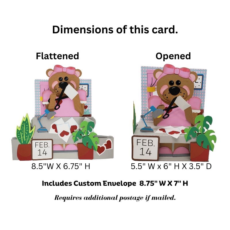 BEAR VALENTINE POP-UP CARD - Image 3