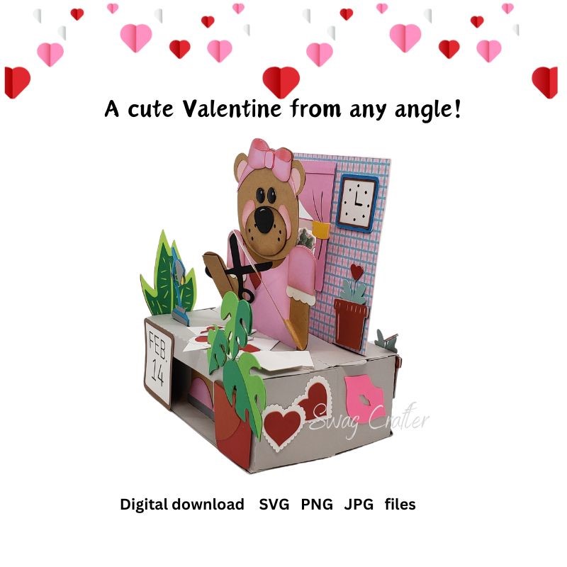 BEAR VALENTINE POP-UP CARD - Image 4