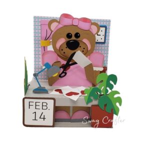 BEAR VALENTINE POP-UP CARD