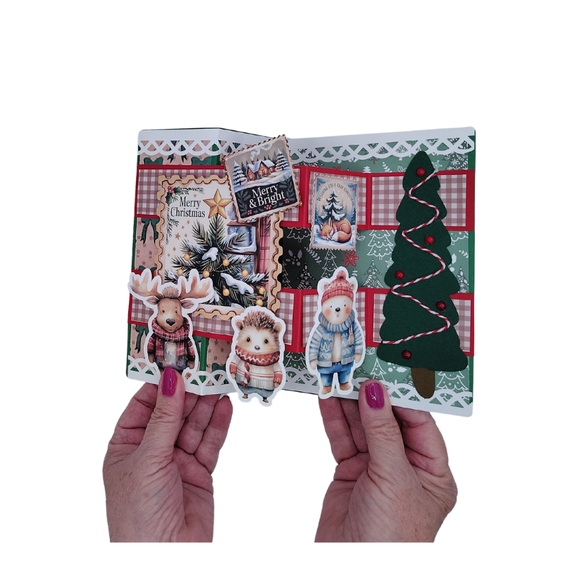 Mix & Match Christmas Card Collection - Z-Fold 3D Pop-Up Keepsake Cards (Set of 4) - Image 5
