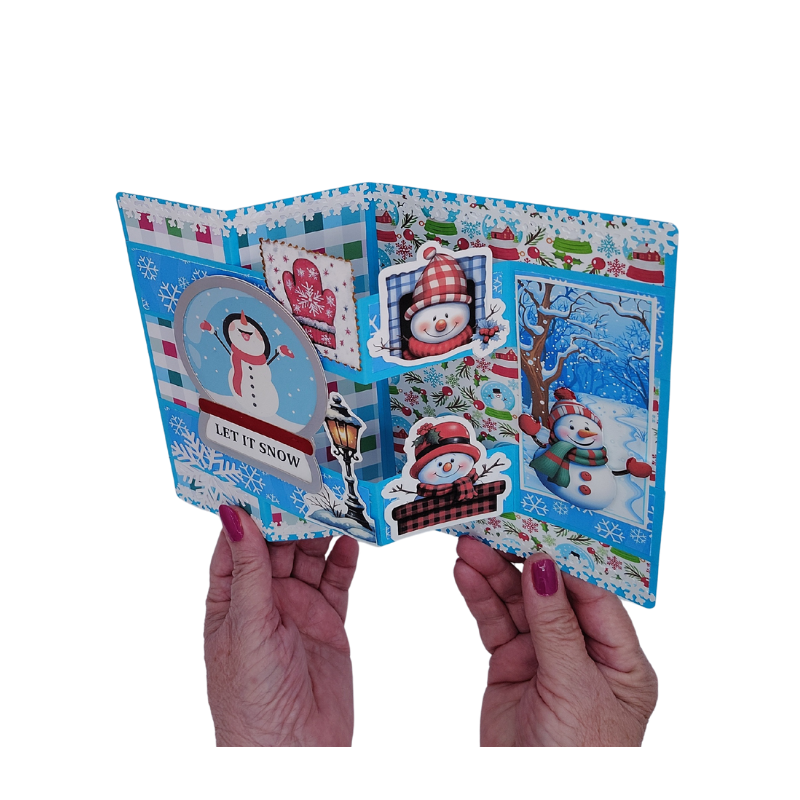 Mix & Match Christmas Card Collection - Z-Fold 3D Pop-Up Keepsake Cards (Set of 4) - Image 3