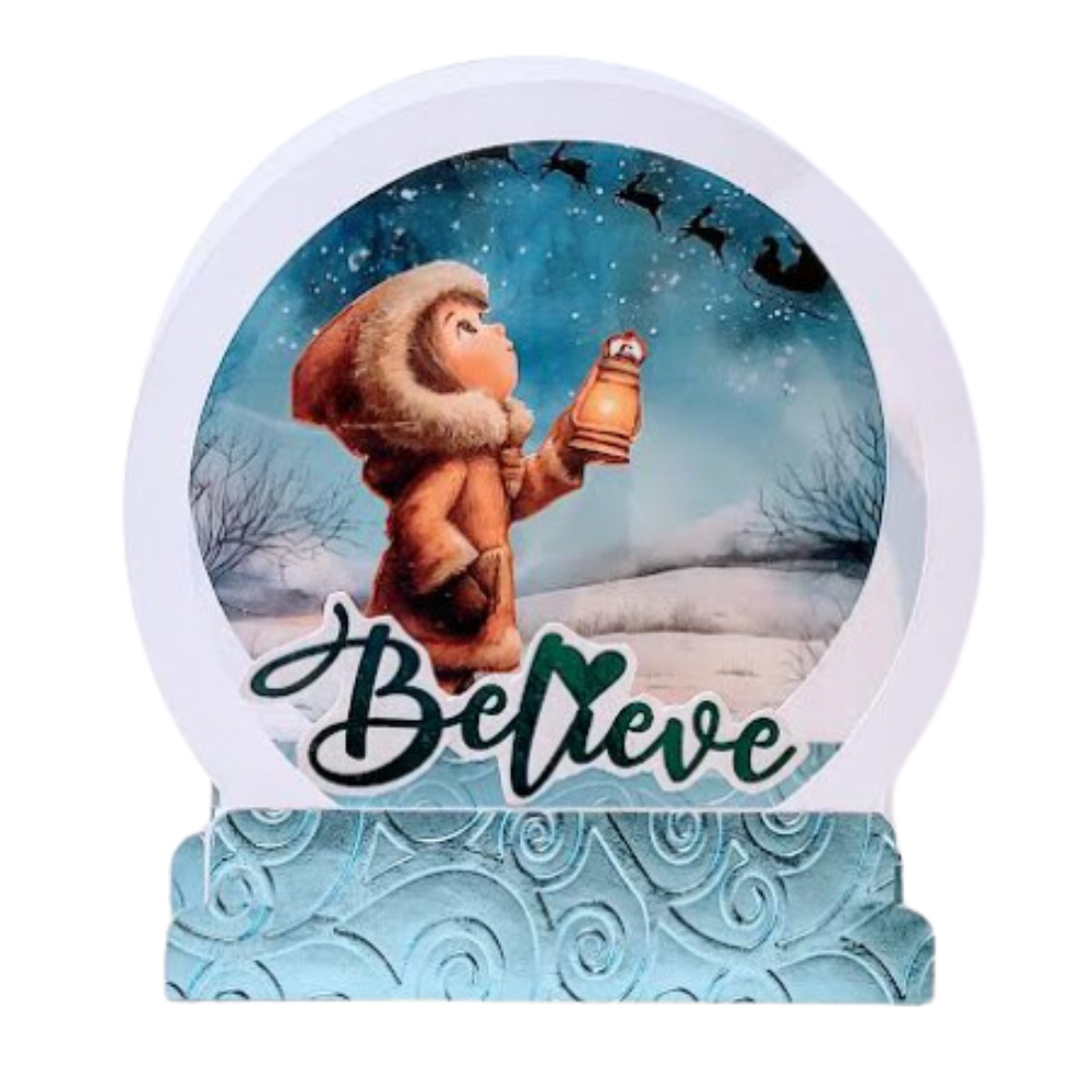 Mix & Match Christmas Card Collection - Snow Globe 3D Pop-Up Keepsake Cards (Set of 4) - Image 6