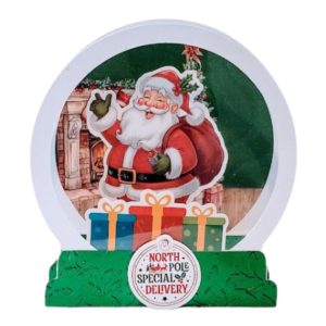 Snow Globe Pop-Up Card – Santa Delivers Angled Foil Detail by SwagCrafter